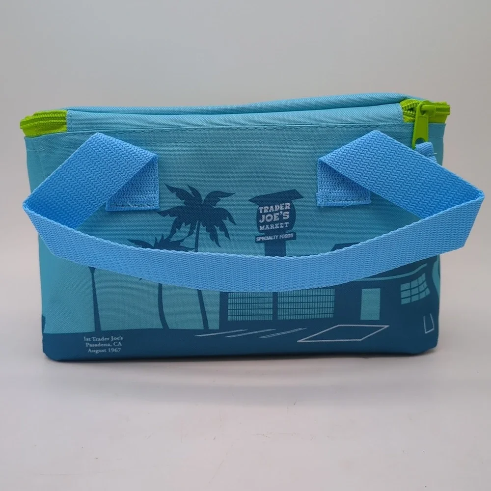 Trader Joe's Mini Insulated Bag Tote Blue 2025 Limited Edition Lunch Box Pail